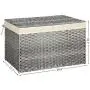 SONGMICS Storage Chest with Cotton Liner, Storage Trunk Rattan-Style, Laundry Hamper with Lid and Handles, for Bedroom Closet Laundry Room, 29.9 x 17.7 x 18.1 Inches, Gray URST76WG SONGMICS Storage Chest with Cotton Liner, Storage Trunk Rattan-Style, Laundry Hamper with Lid and Handles, for Bedroom Closet Laundry Room, 29.9 x 17.7 x 18.1 Inches, Gray URST76WG