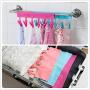 Cloth Hanger Rack, Leereal 3 pack Portable Cloth Hangers Folding Travel Lanudry Drying Clothespins Clips