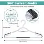 Perfecasa Plastic Clothes Hangers with Non Slip Pads, Sure Grip 30 Pack, 360° Swivel Hook, Shirt, Suit, Pant Hangers, Scarf and Tie Hangers, Space Saving, Light Weight, Wet and Dry Use(Cool White) Perfecasa Plastic Clothes Hangers with Non Slip Pads, Sure Grip 30 Pack, 360° Swivel Hook, Shirt, Suit, Pant Hangers, Scarf and Tie Hangers, Space Saving, Light Weight, Wet and Dry Use(Cool White)
