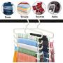qiao-qiao-store Multi Layer Clothes Hanger Holder Wardrobe Pants Towel Can Hold for Pants, Towel, tie, Scarf etc. Tie Organizer，Apricot,38x34cm