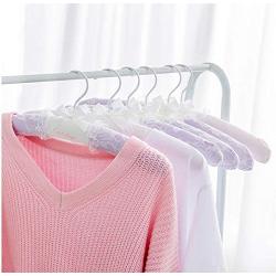 5pcs Random Color Cloth Clothes Hangers Organizer Silk Satin Fabric Hooks Fabric Coated Hanger Non-Slip Clothes Hangers