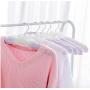 5pcs Random Color Cloth Clothes Hangers Organizer Silk Satin Fabric Hooks Fabric Coated Hanger Non-Slip Clothes Hangers