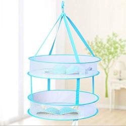 MOWANG Portable Folding Drying Rack Hanging Clothes Laundry Hangers Dryer Net For Underwears Women Lingerie Woollen Sweater Baby Garments (#1)
