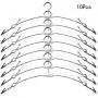 Cabilock Clothes Hanger 10pcs Metal Hanger Non-Slip Underwear Rack Underpants Clips for Shop Clothing Store(Random Color)