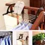 AUSUKY Home Clothes Shoes Drying Rack Laundry Stand Folding Hanger Dryer Storage Portable Stainless Steel Drying Rack