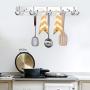 OUNONA Wall Mount Hook Rack, Stainless Steel Coat Rack Coat Hooks with 5 Heavy Duty Hanger Hooks, Hook Rail for Towel Bag Clothes, 17.32-Inch OUNONA Wall Mount Hook Rack, Stainless Steel Coat Rack Coat Hooks with 5 Heavy Duty Hanger Hooks, Hook Rail for Towel Bag Clothes, 17.32-Inch