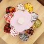 Nicedeal Creative Flower Candy Boxes Plum Blossom Rotating Fruit Bowl Dried Fruit Boxes Perfect for Seeds Nuts and Dry Fruits Storage Boxes Food Storage 1set Pink