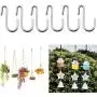 30 Pack S Shaped Hooks, Amoet Heavy Duty S Hooks Pan Pot Holder Rack Hooks Hanging Hangers Hooks for Kitchen, Bathroom, Bedroom, Garden and Office (S Hook/Silver/2.4'')
