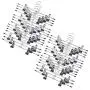 Tosnail 30 Pack Metal Pants Skirt Hangers with Clips