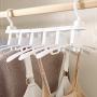 EvaroFly Multipurpose Portable Folding Hanger, Anti-skidding No Trace Storage Clothes Hanger, Save Space -White 2 Pcs