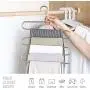 Evanee S-Type Stainless Steel Clothes Pants Hangers with 5 Layers Storage Rack Space Saving for Pants Jeans Scarf Hanging [4 Pack]