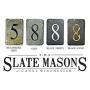 HANGING HOUSE NUMBERS CARVED SLATE/Stone Address Plaque Marker Lampost Lamppost Mailbox #3H