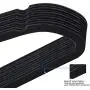 PNPGlobal 100 Velvet Suit Hanger w/Tie Bar Non Slip 4mm Ultra-Thin Home Clothes Closet Black