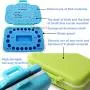 Baby Teeth Keepsake Box, pp Children Kids Tooth Storage Holder Organizer Printed in English to Keep The Child-Wood Memory with 2Pcs Tooth Fairy Golden Coin