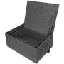 Sorbus Storage Boxes Woven Basket Bin Container Tote Cube Organizer Set Stackable Storage Basket Woven Strap Shelf Organizer Built-in Carry Handles (Woven Lid Baskets - Gray)
