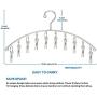 KEREITH 3Pack Sock Dryer Hanger Laundry Drying Rack Indoor Outdoor Drip Hanger with 10 Pegs Drying Towels, Diapers, Baby Clothes,Underwear, Glves,Delicate Bras(3pack Laundry pegs)