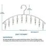 KEREITH 3Pack Sock Dryer Hanger Laundry Drying Rack Indoor Outdoor Drip Hanger with 10 Pegs Drying Towels, Diapers, Baby Clothes,Underwear, Glves,Delicate Bras(3pack Laundry pegs)