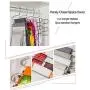 Eityilla S Type Clothes Pants Hangers Stainless Steel Space Saving Hangers 5 Layers Closet Storage Organizer for Jeans Trousers Tie Belt Scarf (4-Pieces)