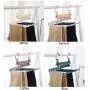 2pcs Random Color Clothes Pants Hangers Multi-Function Storage Rack Closet Space Saving Foldable Scarf Storage Rack Hangers for Clothes