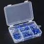 Glarks 100-Pieces 6 Sizes Blue Vinyl Coated Cup Hooks Screw-in Ceiling Hooks Screw Hooks Mug Hooks Hangers Assortment Kit for Home and Office Use Glarks 100-Pieces 6 Sizes Blue Vinyl Coated Cup Hooks Screw-in Ceiling Hooks Screw Hooks Mug Hooks Hangers Assortment Kit for Home and Office Use