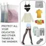 TENRAI Delicates Laundry Bags, 3-Wire Process 3 Times Stronger, Bra Fine Mesh Wash Bag for Underwear, Lingerie, Pantyhose, Socks, Use YKK Zipper, Have Hanger Loops (0 Fluorescent Cloth, 3 Medium, QS