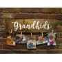 Grandkids photo hanger sign - grandkids picture holder sign - grandkids make life grand- CUSTOMIZE COLORS - HANDMADE TO ORDER - Perryhill Rustics wood sign