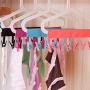 Familyhouse Foldable Travel Clothes Clip Hanger Bathroom Hanging Towel Clips