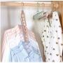 10pcs Random Color Multi-Functional 9 Holes Clothes Hanger Skirt Shirt Coat Drying Hang Rack Wardrobe Storage Organizer Space-Saving Cabide