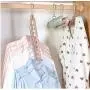 10pcs Random Color Multi-Functional 9 Holes Clothes Hanger Skirt Shirt Coat Drying Hang Rack Wardrobe Storage Organizer Space-Saving Cabide