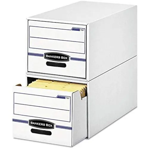 Bankers Boxamp;reg; - Stor/Drawer File Drawer Storage Box, Letter, White/Blue, 6/Carton - Sold As 1 Carton - Stacks Two high to Save Space. Bankers Boxamp;reg; - Stor/Drawer File Drawer Storage Box, Letter, White/Blue, 6/Carton - Sold As 1 Carton - Stacks Two high to Save Space.