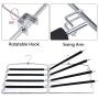 E-Smurfs Pants Hanger, Space-Saving Stainless Steel Clothes Finishing Racks,5 Layers Non-Slip Foam, Storage Pants Cowboy Maxi Scarf Tie Towel. (4 Pack)
