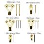 Picture Hangers, Coologin 120 Pieces Professional Photo Frame Hooks, Heavy Duty Picture Hanging Kit with Nails for Wall Mounting, Holds 10-100 lbs,Golden