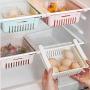 Moliiy 1/2/4 Pcs Storage Boxes - Food Container Fresh Spacer Layer Storage Rack - Pull-Out Drawers, Refrigerator Partition Layer Durable Storage Rack