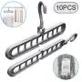 Benooa Magic Hangers Organizer,Rotate Anti Skid Hanger,Space Saving Hangers,Foldable Closet Storage Coat Hangers,Pack of 10 Standard Hangers with 9 Holes,Sturdy Plastic Benooa Magic Hangers Organizer,Rotate Anti Skid Hanger,Space Saving Hangers,Foldable Closet Storage Coat Hangers,Pack of 10 Standard Hangers with 9 Holes,Sturdy Plastic