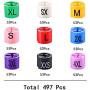 Magnolora 477 Pieces Color-Coding Time-Saver Size Marker, Clothes Hanger Size Tags, Size Dividers with Separate Compartments Storage Box, 9 Sizes Available (XXS - 4XL) for Clothes Shops and Family use