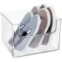 mDesign Plastic Open Front Closet Home Storage Organizer Bin Boxes Container - for Bedroom, Cube Furniture Shelving Units - Holds Mens, Womens, Kids Clothing, Accessories - 12&quot Wide - 4 Pack - Clear