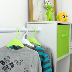 HANGERWORLD 25 Green 11.8inch Plastic Kids Coat Clothes Garment Baby Toddler Top Hangers