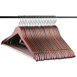 Neaties Natural and Safe Wood Hangers Original Walnut Finish, 24pk