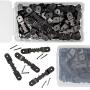 Juvale 200-Count 1.8 Inch Metal Sawtooth Picture Frame Hangers with 400 Screws