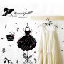 Wall Stickers Wall-Mounted Boudoir New Living Room Bedside Sticker Painted Female Dress Hanger Dress