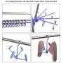 Hans&Alice Commercial Grade Double Rail Laundry Drying Rack with Clips and Shoe Dryer Racks Hans&Alice Commercial Grade Double Rail Laundry Drying Rack with Clips and Shoe Dryer Racks