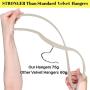 Premium Quality Velvet Hanger Set of 50 - Ultra -Thin No Slip Velvet Suit Hangers - Swivel Hooks, Stronger Than Standard Velvet Hangers - Space Saving Clothes Hangers - Ivory