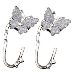 WSSROGY 2 Pack Butterfly Shape Handbag Purse Hanger Hook for Bag Storage Gift for Women