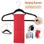 Amiff Clothes hangers Velvet hangers. Premium Quality. Pack of 10 black suit hangers 17.5 inches chrome hook. Light weight & non slip & slim portable hangers car & travel. Men & women.