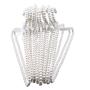 WHOSEE 12 Pack Clothes Pearl Hanger 10KG Weight Bearing Trouser Bead Skirts Hanging Holder White