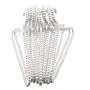 WHOSEE 12 Pack Clothes Pearl Hanger 10KG Weight Bearing Trouser Bead Skirts Hanging Holder White