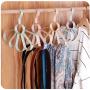 Nordic Clothes Hangers Multifunction Baby Hanger Scarf Hangers Frame Petal Tie Belt Storage Organizer Rack 5pcs Random Color
