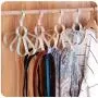 Nordic Clothes Hangers Multifunction Baby Hanger Scarf Hangers Frame Petal Tie Belt Storage Organizer Rack 5pcs Random Color
