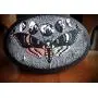 Holo Deaths Head Hawkmoth Lunar Moon Phases Hand Made 3 Hook Jewelry Key Hanger Organizer