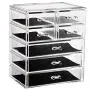 Makeup Organizer Acrylic Cosmetic with 7 Storage Drawers and Jewelry Display Boxes One-piece Makeup Organizer Acrylic Cosmetic with 7 Storage Drawers and Jewelry Display Boxes One-piece